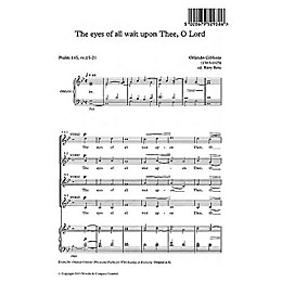 Music Sales Orlando Gibbons: The Eyes Of All Wait Upon Thee, O Lord (Ed. Barry Rose) Music Sales America Series