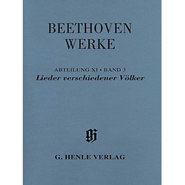 G. Henle Verlag Lieder verschiedener Völker Henle Edition Softcover by Beethoven Edited by Susanne Cox