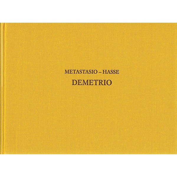 Ricordi Demetrio - Drammaturgia Musicale Veneta 17 CRITICAL EDITIONS Hardcover by Hasse Edited by Reinhard Strohm