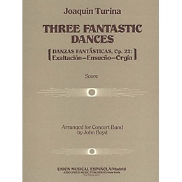 Associated Three (3) Fantastic Dances, Op. 22 (Full Score) Concert Band Composed by Joaquin Turina