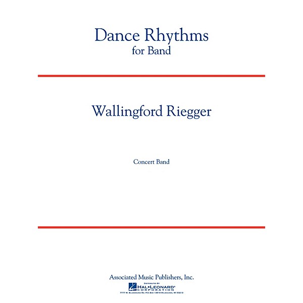 Associated Dance Rhythms for Band, Op. 58 (Full Score) Concert Band Level 5 Composed by Wallingford Riegger