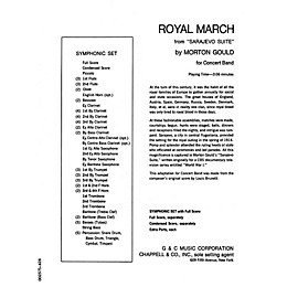 G. Schirmer Royal March (from Sarajevo Suite) (Full Score) Concert Band Level 4-5 Composed by Morton Gould