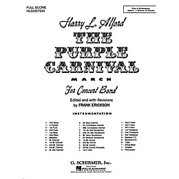 G. Schirmer The Purple Carnival March (Score and Parts) Concert Band Level 4-5 Composed by Harold Alford