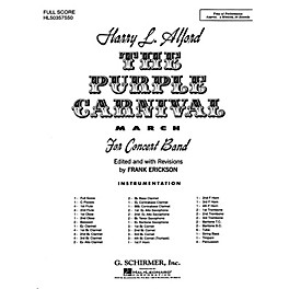 G. Schirmer The Purple Carnival March (Score and Parts) Concert Band Level 4-5 Composed by Harold Alford