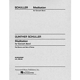 Associated Meditation for Concert Band (Score and Parts) Concert Band Level 4-5 Composed by Gunther Schuller