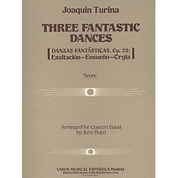 Associated Three (3) Fantastic Dances, Op. 22 (Score and Parts) Concert Band Level 4-5 Composed by Joaquin Turina