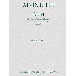 Associated Sextet Ob/bn/vn/va/vc Parts 1959 Ensemble Series by Alvin Etler