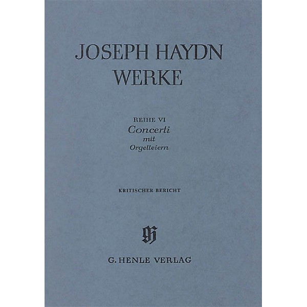 G. Henle Verlag Concerti with Organ Flute-cimbals Henle Edition Series Hardcover