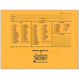 Southern Musidex Band/Orchestra Concert Size Filing Envelope Concert Band