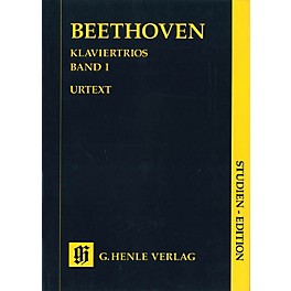 G. Henle Verlag Piano Trios - Volume I (Study Score) Henle Study Scores Series Softcover Composed by Ludwig van Beethoven