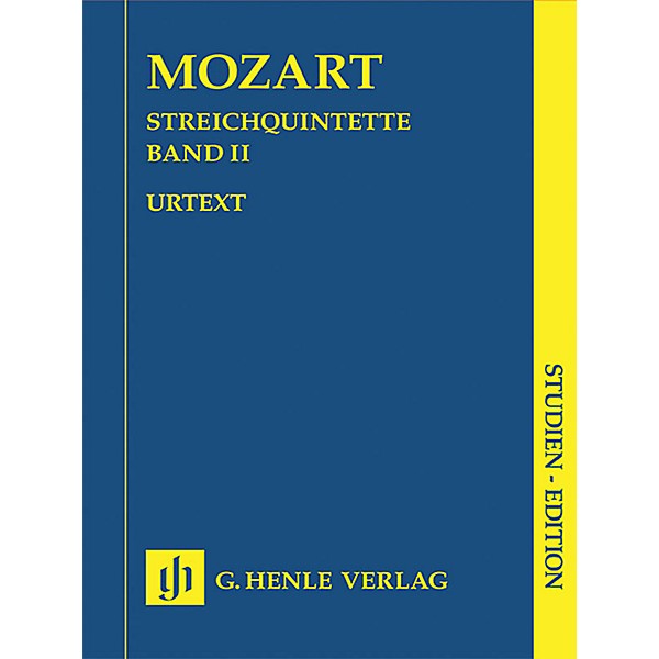 G. Henle Verlag String Quintets - Volume II (Study Score) Henle Study Scores Series Softcover by Wolfgang Amadeus Mozart