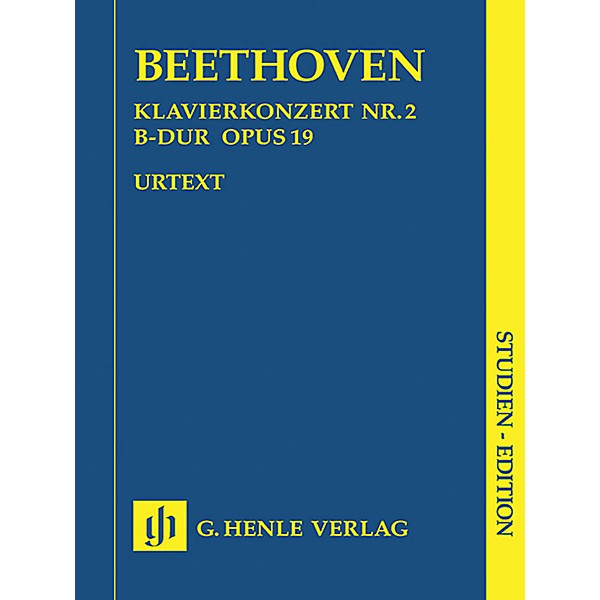 G. Henle Verlag Concerto for Piano and Orchestra B Flat Major Op. 19, No. 2 Henle Study Scores Series Softcover