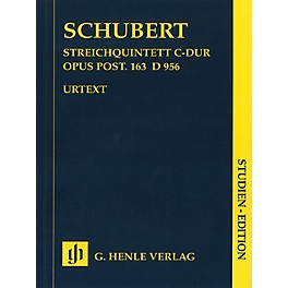 G. Henle Verlag String Quintet C Major Op. Posth. 163 D 956 Henle Study Scores Series Softcover by Franz Schubert