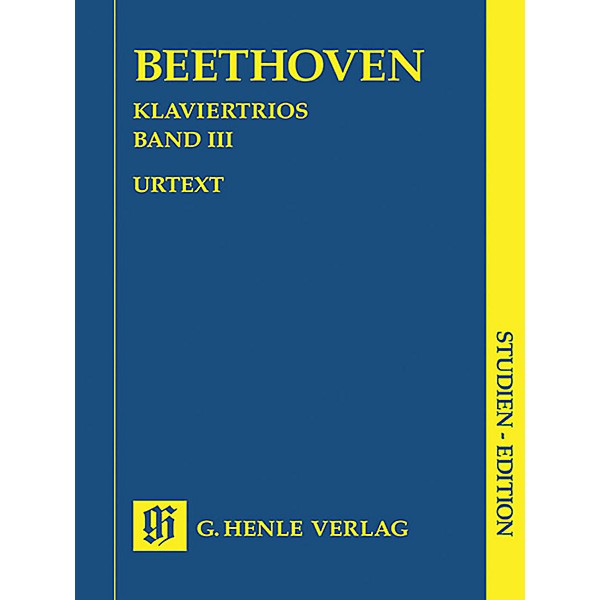 G. Henle Verlag Piano Trios - Volume III (Study Score) Henle Study Scores Series Softcover by Ludwig van Beethoven