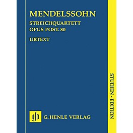 G. Henle Verlag String Quartet F Minor Op. Posth. 80 Henle Study Scores Series Softcover by Felix Mendelssohn Bartholdy