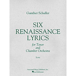 Associated 6 Renaissance Lyrics (1962) (Study Score) Misc Series Composed by Gunther Schuller