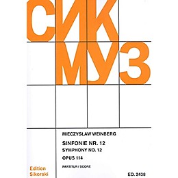 Sikorski Symphony No. 12, Op. 114 (Study Score) Score Series Softcover Composed by Mieczyslaw Weinberg