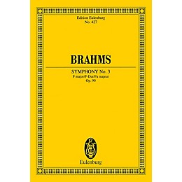 Eulenburg Symphony No. 3 in F Major, Op. 90 (Study Score) Schott Series Softcover Composed by Johannes Brahms