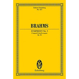 Eulenburg Symphony No. 3 in F Major, Op. 90 (Study Score) Schott Series Softcover Composed by Johannes Brahms