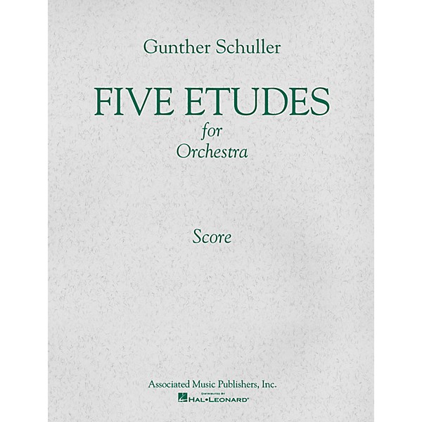 Associated 5 Etudes for Orchestra (1966) (Study Score) Study Score Series Composed by Gunther Schuller