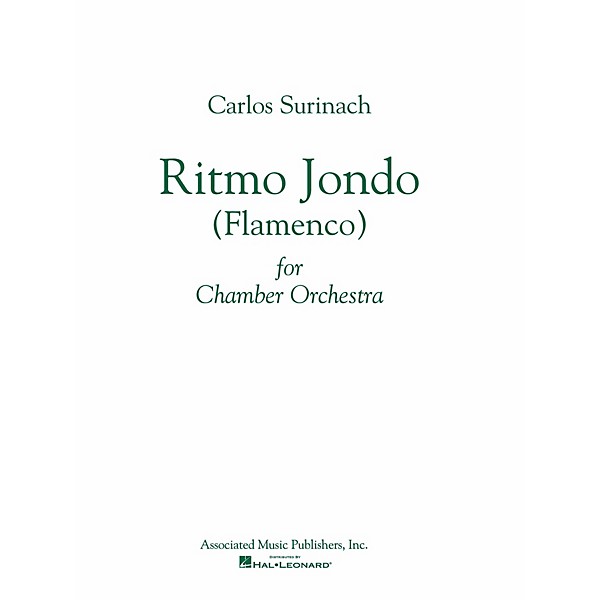 Associated Ritmo Jondo (Flamenco Ballet) (Study Score) Study Score Series Composed by Carlos Surinach