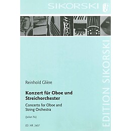 Sikorski Concerto for Oboe and String Orchestra Woodwind Solo by Reinhold Glière Arranged by Julian Yu