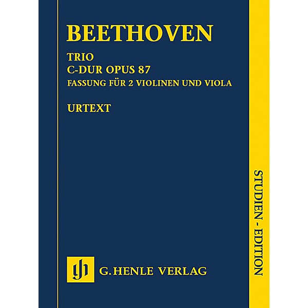 G. Henle Verlag Trio in C Major, Op. 87 Henle Study Scores Softcover Composed by Ludwig van Beethoven Edited by Egon Voss