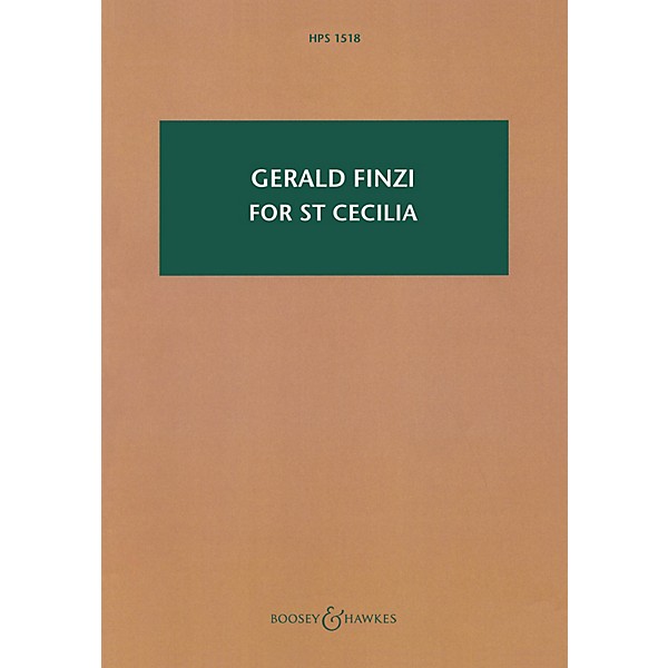 Boosey and Hawkes For St Cecilia, Op. 30 Boosey & Hawkes Scores/Books Series Softcover Composed by Gerald Finzi