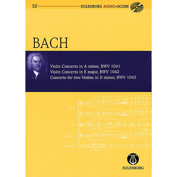 Eulenburg Violin Concerto in A minor and others Eulenberg Audio plus Score w/ CD by Bach Edited by Richard Clarke