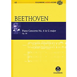 Eulenburg Beethoven - Piano Concerto No. 4, Op. 58 in G Major Study Score Softcover with CD by Ludwig van Beethoven