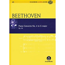 Eulenburg Beethoven - Piano Concerto No. 4, Op. 58 in G Major Study Score Softcover with CD by Ludwig van Beethoven