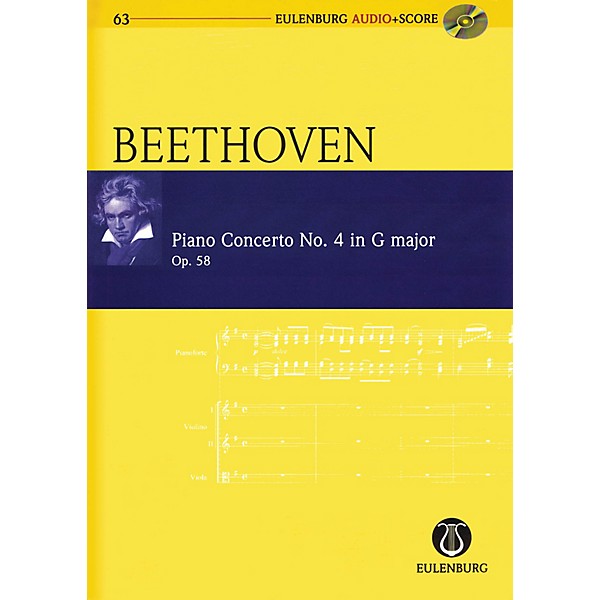 Eulenburg Beethoven - Piano Concerto No. 4, Op. 58 in G Major Study Score Softcover with CD by Ludwig van Beethoven