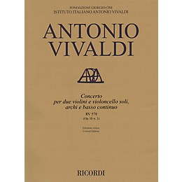 Ricordi Concerto G Minor, RV 578, Op. III, No. 2 String Orchestra Series Softcover Composed by Antonio Vivaldi