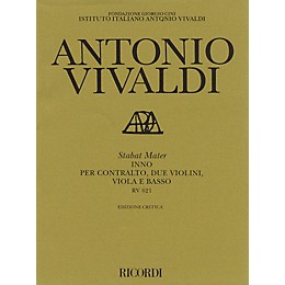 Ricordi Stabat Mater RV621 Study Score Series Composed by Antonio Vivaldi Edited by Paul Everette