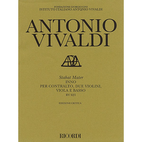 Ricordi Stabat Mater RV621 Study Score Series Composed by Antonio Vivaldi Edited by Paul Everette