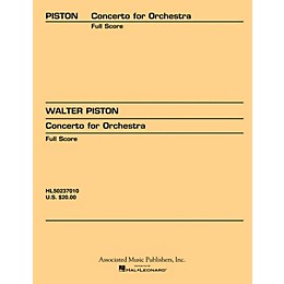 Associated Concerto for Orchestra (1933) (Full Score) Study Score Series Composed by Walter Piston