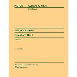 Associated Symphony No. 8 (1965) (Full Score) Study Score Series Composed by Walter Piston