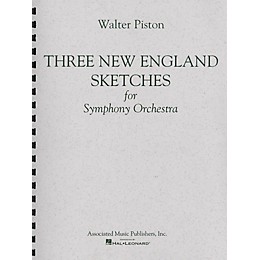 Associated Three New England Sketches (Full Score) Study Score Series Composed by Walter Piston