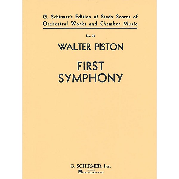 Associated Symphony No. 1 (Full Score) Study Score Series Composed by Walter Piston