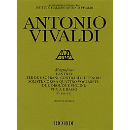 Ricordi Magnificat RV610/RV611 Study Score Series Softcover Composed by Antonio Vivaldi Edited by Michael Talbot