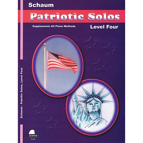SCHAUM Patriotic Solos (Level 4 Inter Level) Educational Piano Book