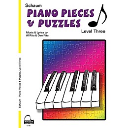 SCHAUM Piano Pieces & Puzzles (Level 3 Early Inter Level) Educational Piano Book by Al Rita