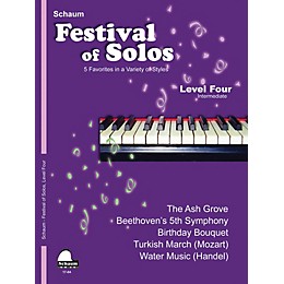 SCHAUM Festival of Solos (Level 4 Inter Level) Educational Piano Book by Various