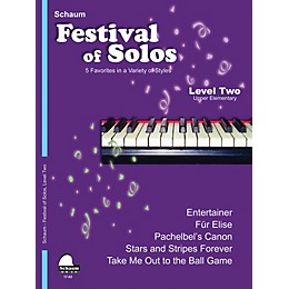 SCHAUM Festival of Solos (Level 2 Upper Elem Level) Educational Piano Book by Various