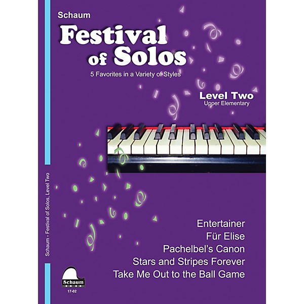 SCHAUM Festival of Solos (Level 2 Upper Elem Level) Educational Piano Book by Various