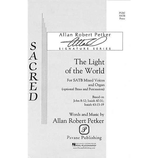 Pavane The Light of the World Brass Accompaniment Composed by Allan Robert Petker