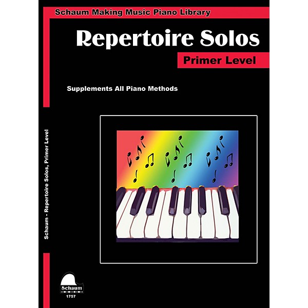SCHAUM Repertoire Solos Primer Level Educational Piano Book by Wesley Schaum (Level Early Elem)