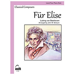 SCHAUM Für Elise (Level 4 Schaum Sheet) Educational Piano Book by Ludwig van Beethoven