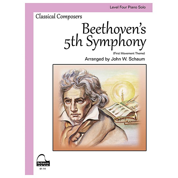 SCHAUM Beethoven's 5th Symphony Educational Piano Book by Ludwig van Beethoven (Level 4)