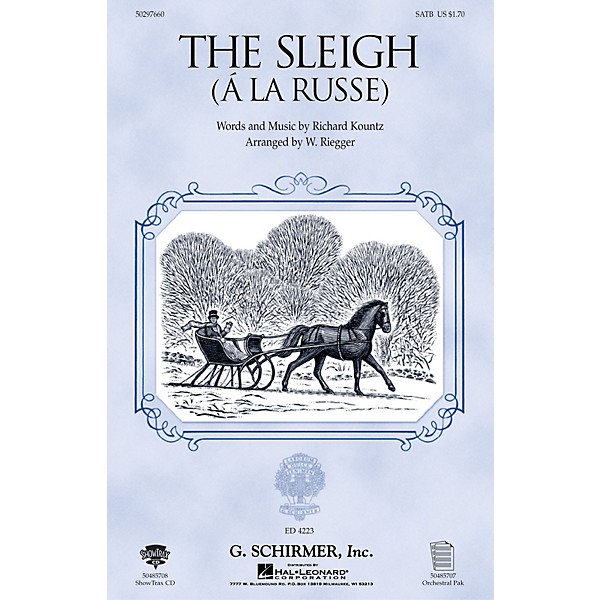 G. Schirmer The Sleigh (À La Russe) (ShowTrax CD) ShowTrax CD Arranged by Wallingford Riegger